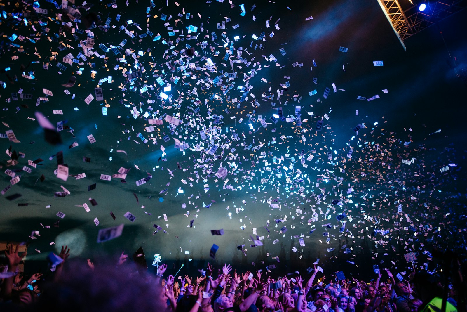 Celebration with confetti
